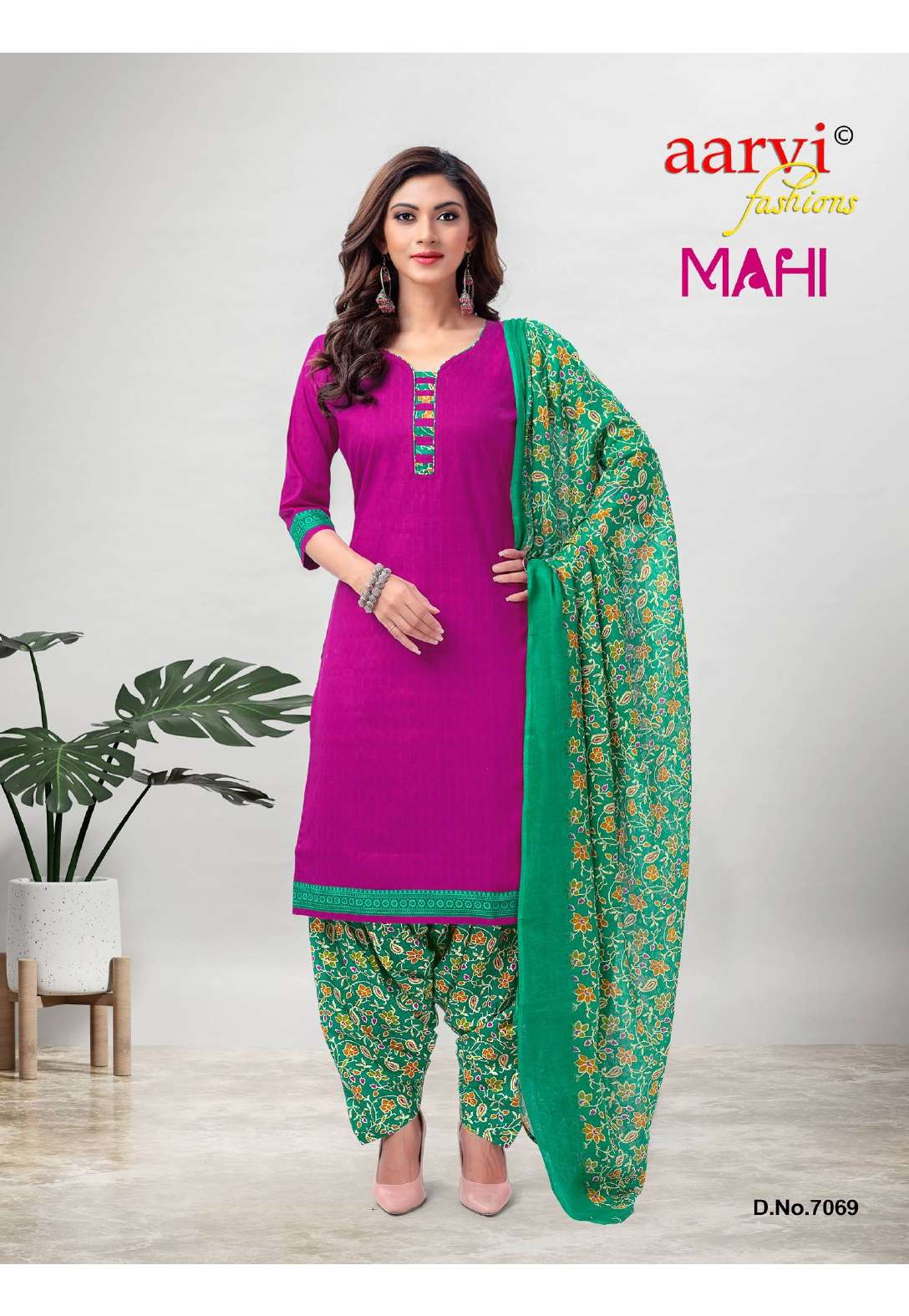 Aarvi Mahi Vol 5 Pure Dobby Cotton Top Bottom With Dupatta Readymade On Wholesale