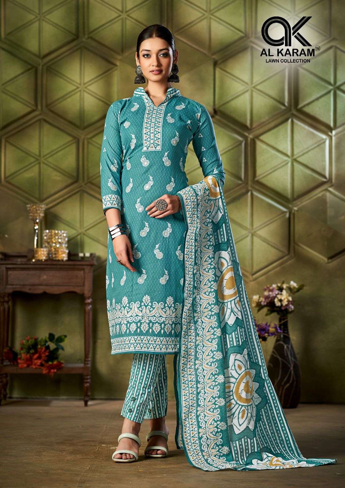 Al Karam Johra Premium Collection Vol 1 Top Bottom With Dupatta On Wholesale