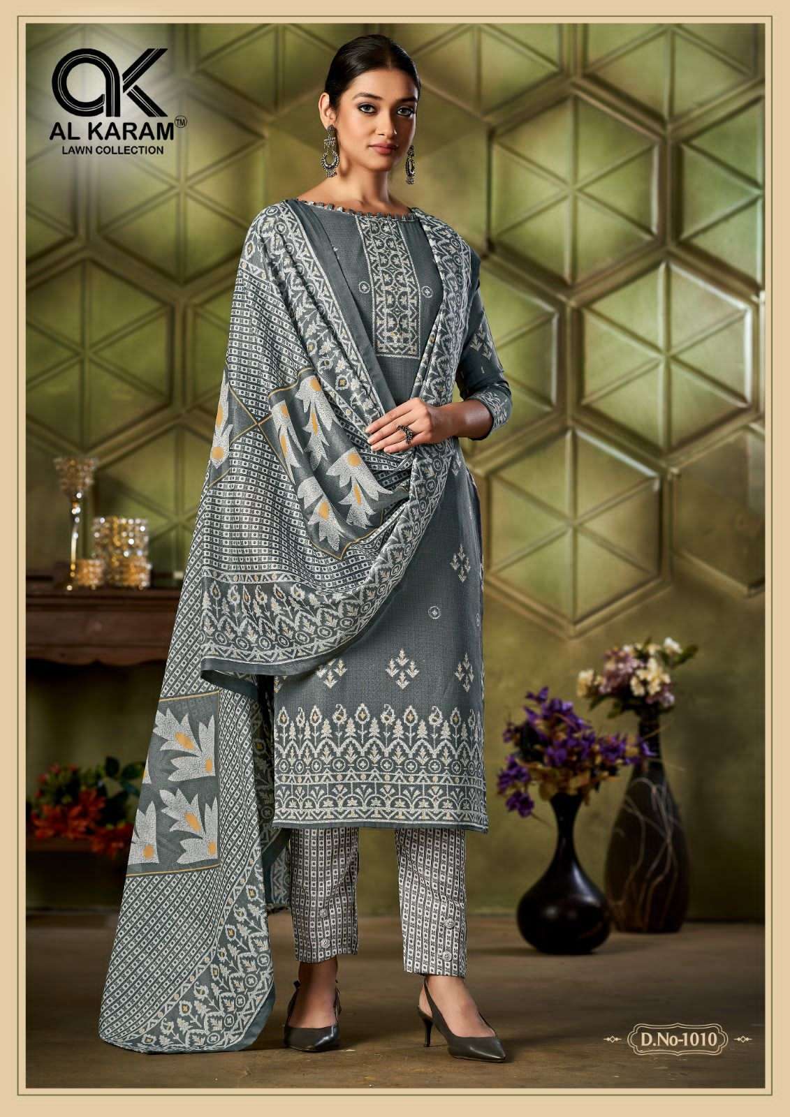 Al Karam Johra Premium Collection Vol 1 Top Bottom With Dupatta On Wholesale