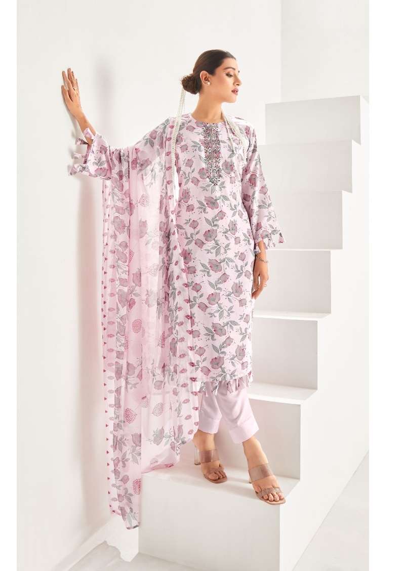 Alok Khwaish Present Zulfat Designer Suits Pure Jam Cotton Print With Embroidery Work On Wholesale