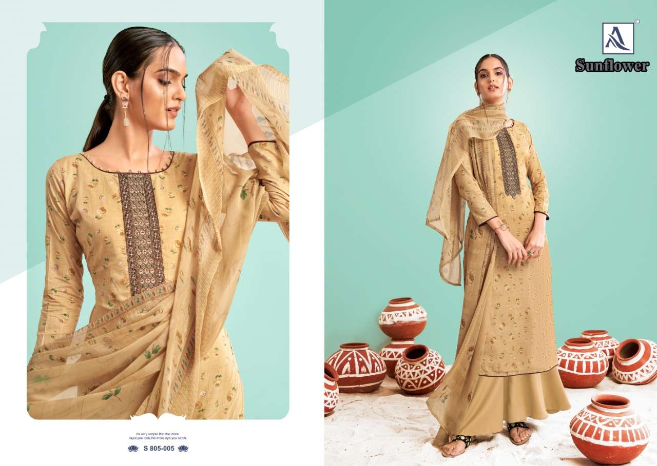 Alok Suit Launches New Designer Suits SUNFLOWER On Wolesale 