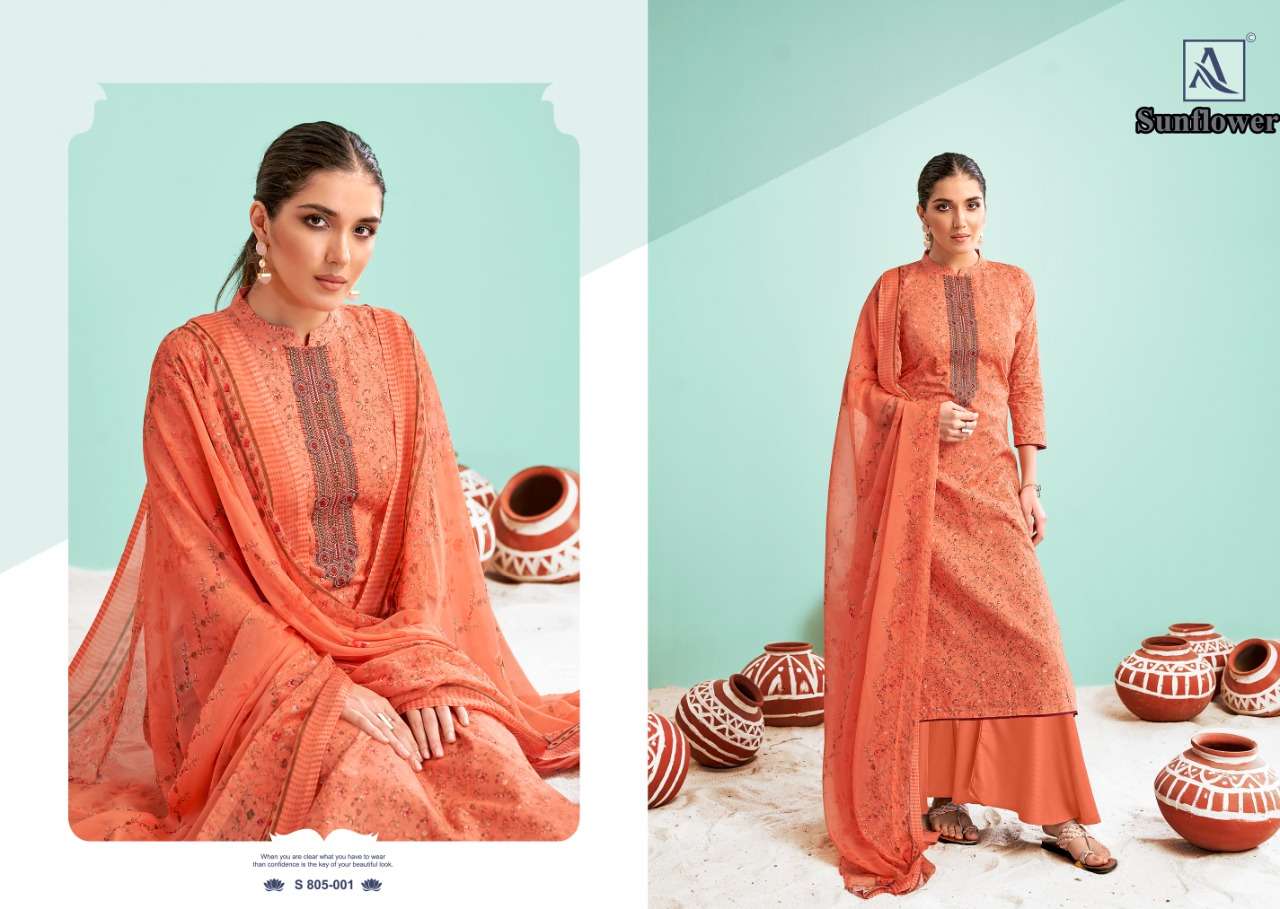 Alok Suit Launches New Designer Suits SUNFLOWER On Wolesale 