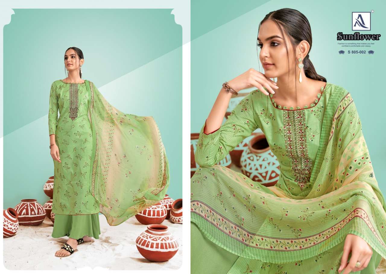 Alok Suit Launches New Designer Suits SUNFLOWER On Wolesale 