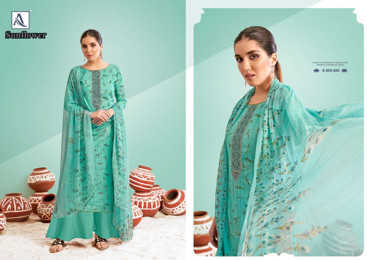 Alok Suit Launches New Designer Suits SUNFLOWER On Wolesale 