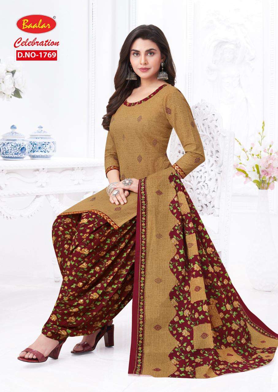 Baalar Celebration Vol 17 Pure Cotton Printed Top Bottom With Dupatta On Wholesale