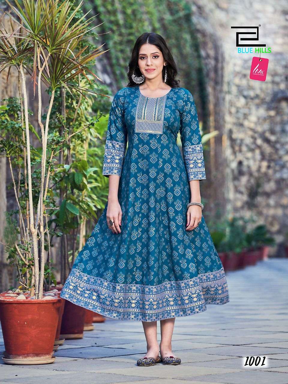 3/4 Sleeve Long Anarkali Kurti With Jacket at Rs 1095 in Jaipur | ID:  2851767732773