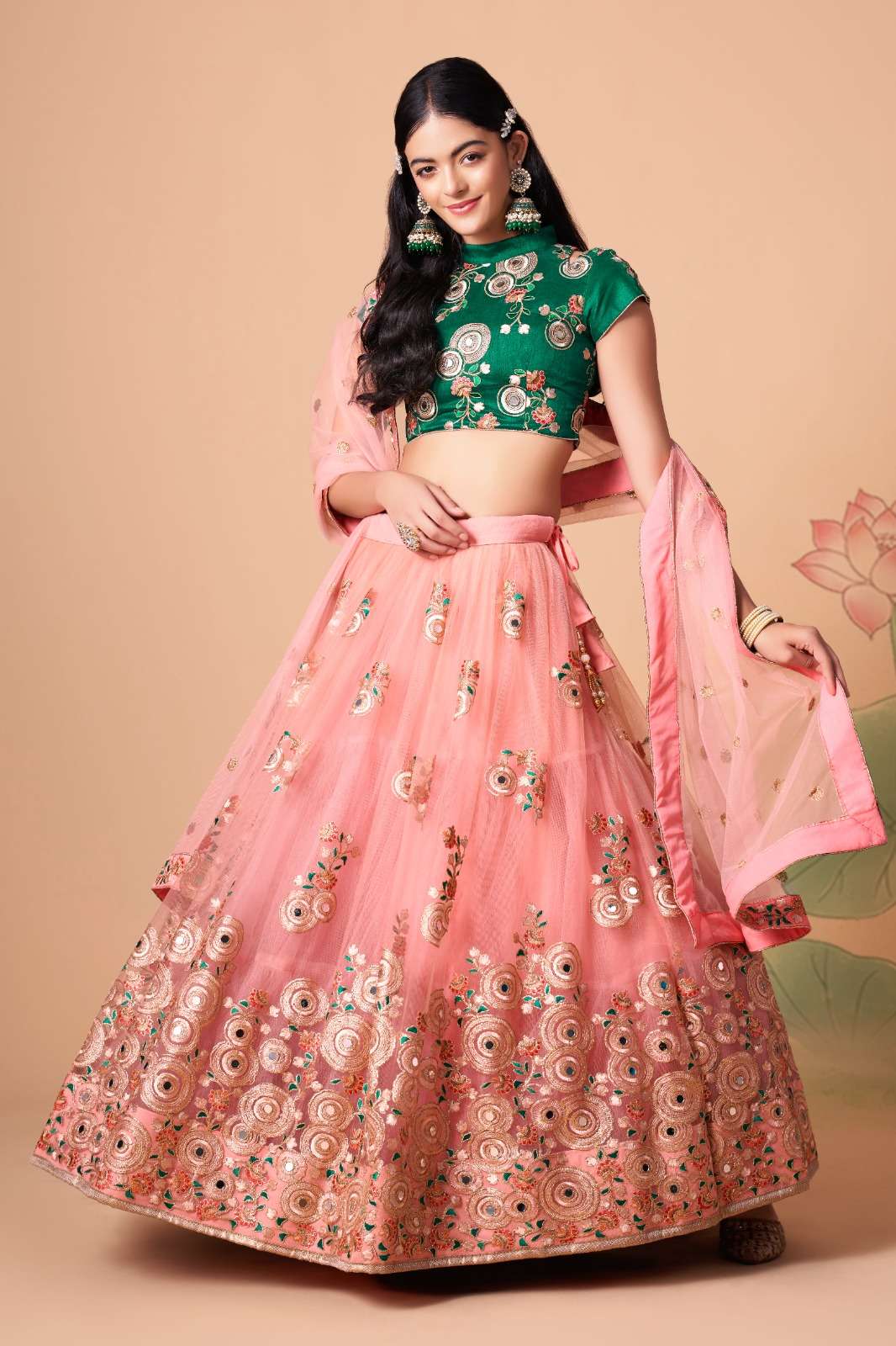 Embroidery Reception Lehenga collection 1 Piecs in wholesale Price