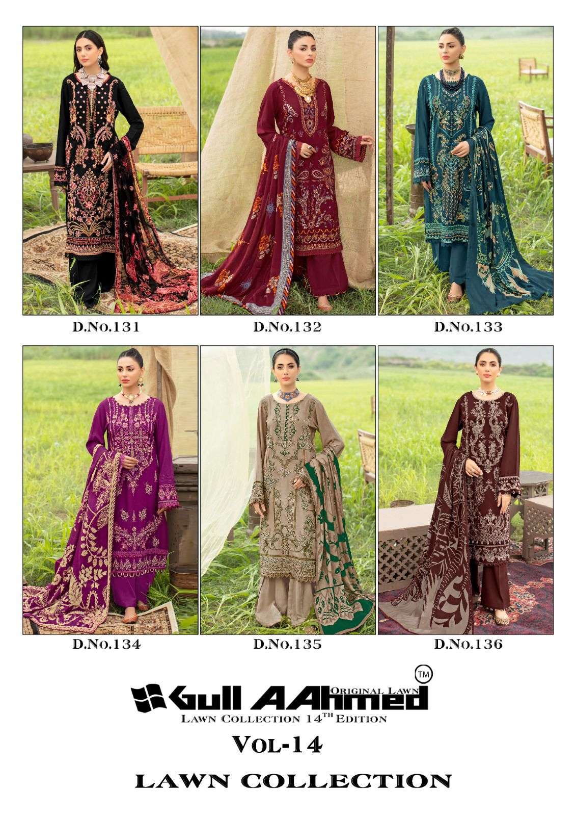 Gul Ahmed Vol-14 Pure Lawn Collection On Wholesale