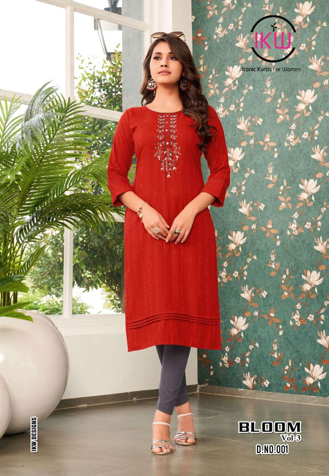  IKW Summer Collection Designer Fancy Rayon Kurti On Heavy Handwork With Wholesale price