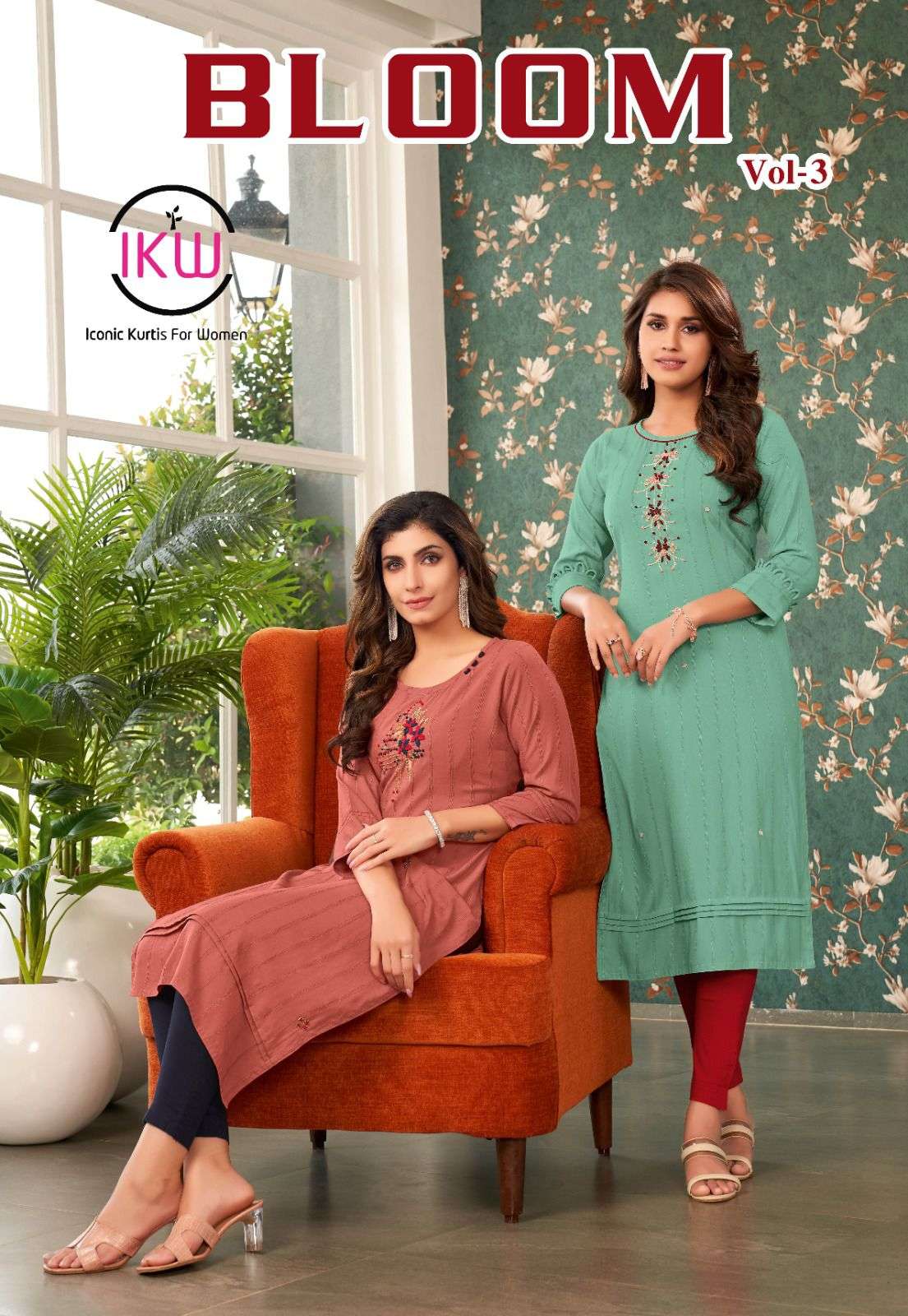  IKW Summer Collection Designer Fancy Rayon Kurti On Heavy Handwork With Wholesale price