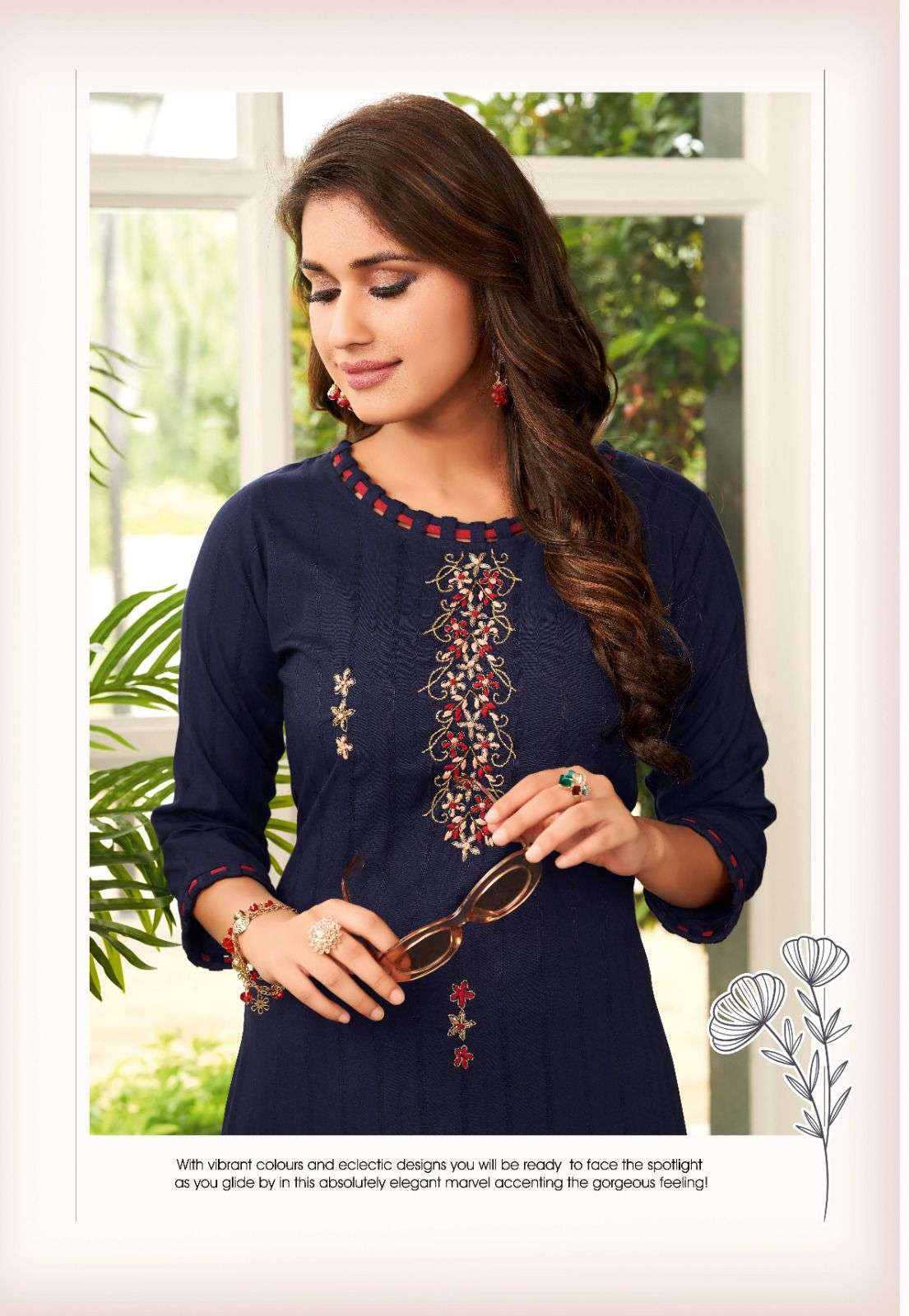 IKW Summer Collection Designer Fancy Rayon Kurti On Heavy Handwork With Wholesale price