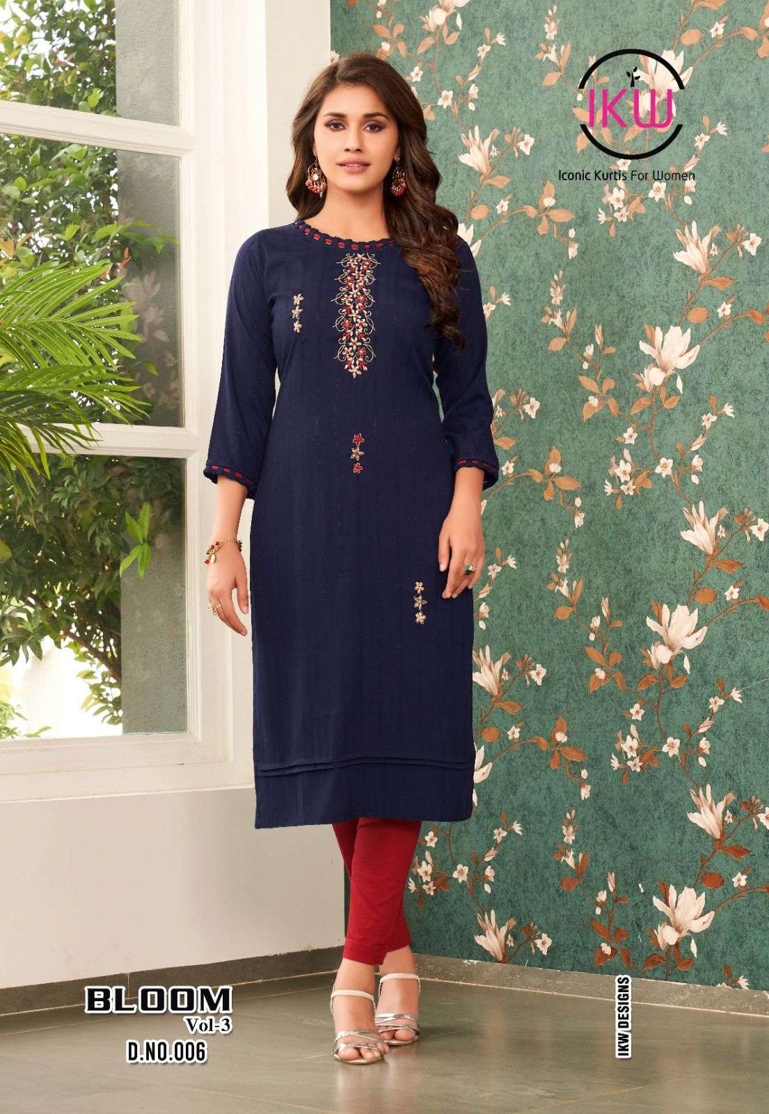  IKW Summer Collection Designer Fancy Rayon Kurti On Heavy Handwork With Wholesale price