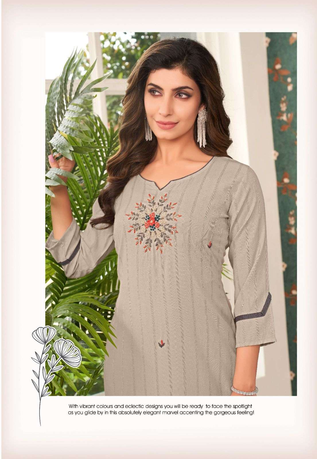  IKW Summer Collection Designer Fancy Rayon Kurti On Heavy Handwork With Wholesale price