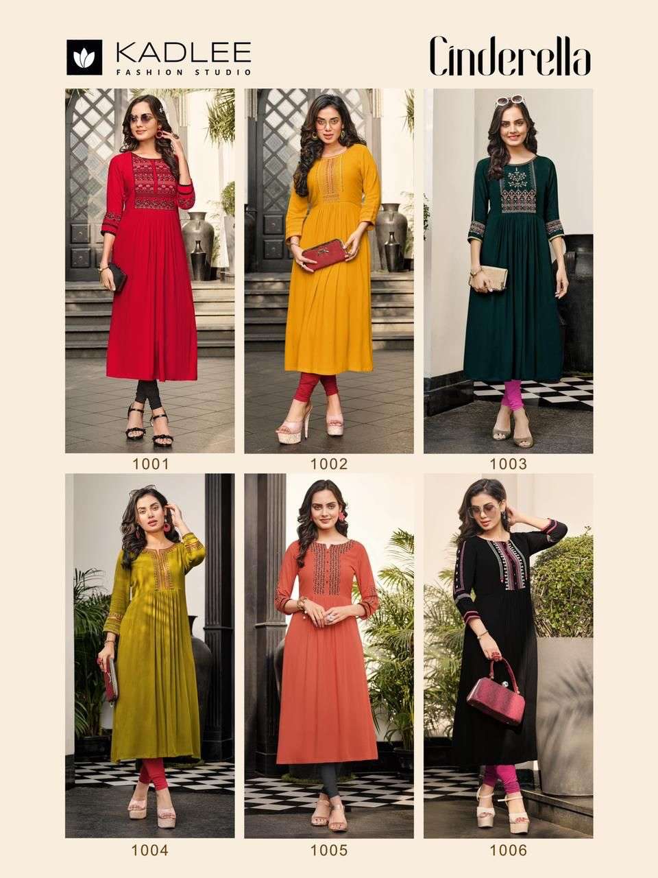 Kadlee Cinderella Rincle Rayon with Half Inner Only Kurti On Wholesale