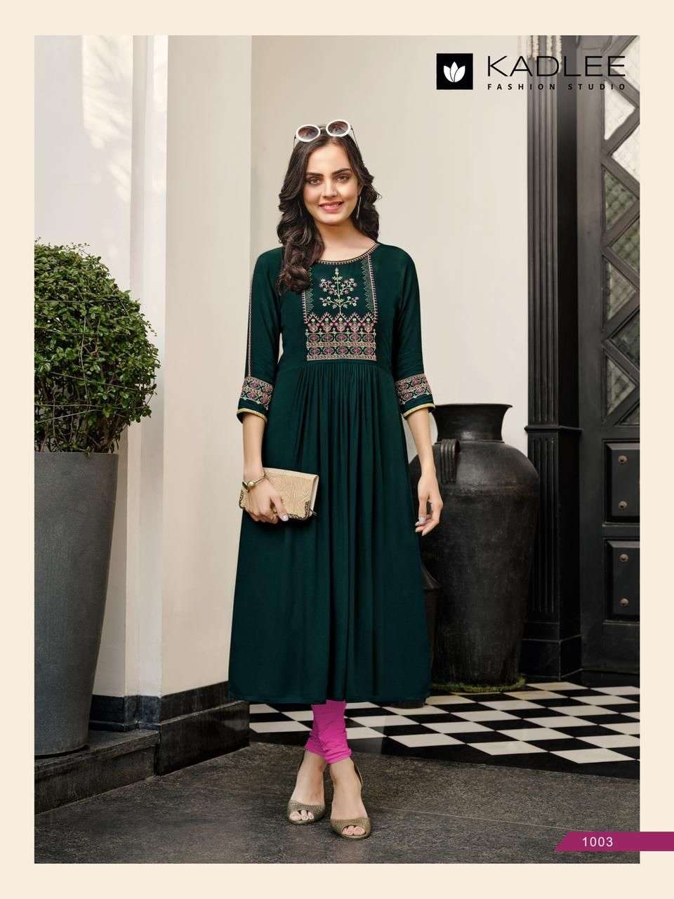 Kadlee Cinderella Rincle Rayon with Half Inner Only Kurti On Wholesale