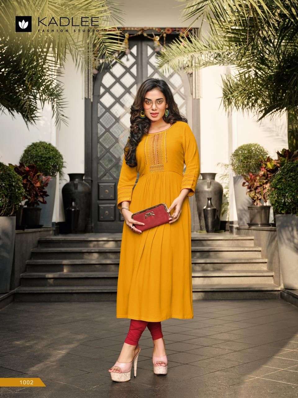 Kadlee Cinderella Rincle Rayon with Half Inner Only Kurti On Wholesale