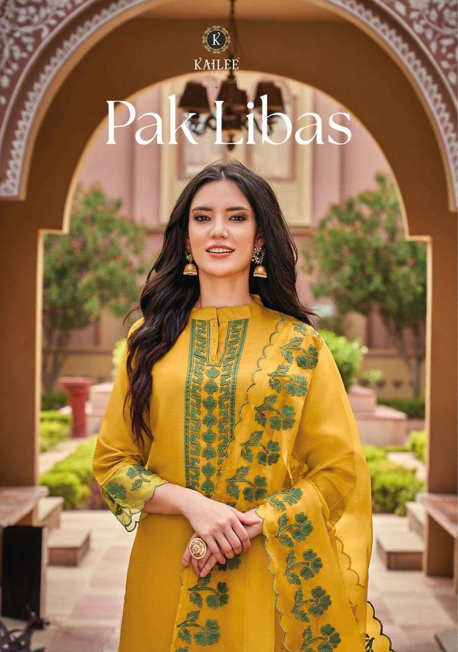 Kailee Fashion Pure Silk Designer Fancy Appliqe Work On Wholesale