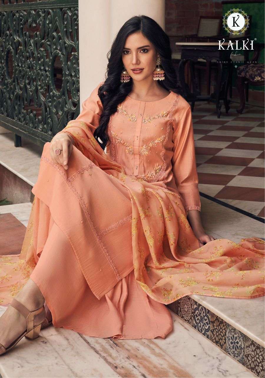 Kalki Fashion Baag Cotton Kurti Pant With Dupatta On Wholesale