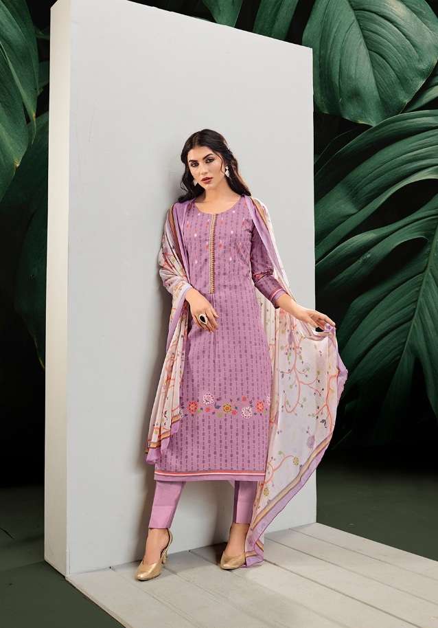 Kalki Fashion Kalki Vol 1 Pure Azza Lawn Cotton With Neck Work On Wholesale