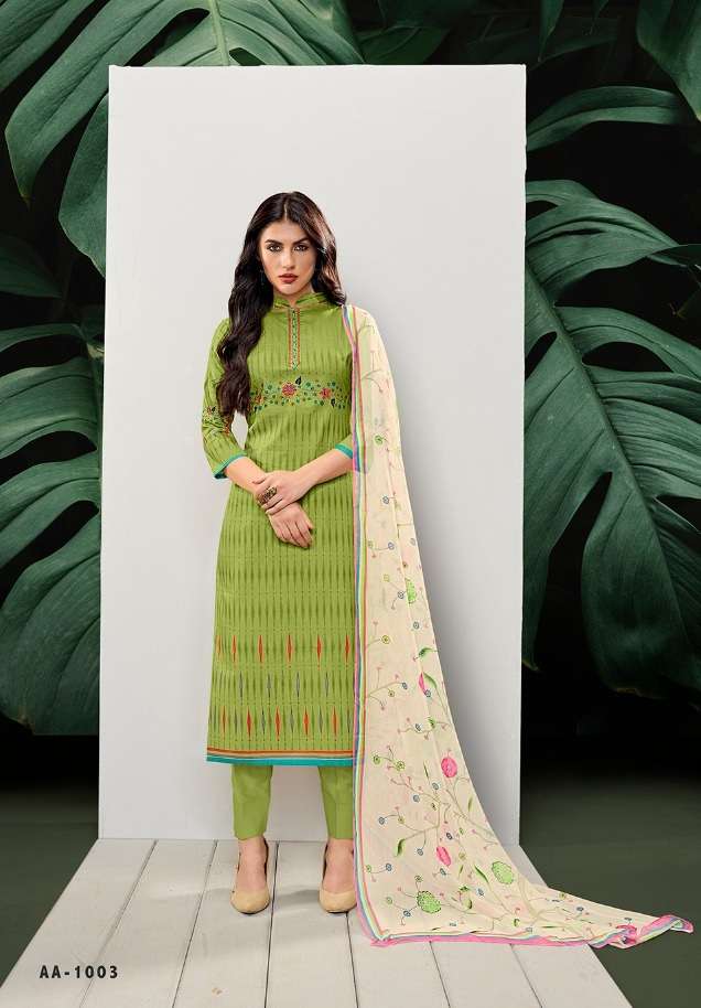 Kalki Fashion Kalki Vol 1 Pure Azza Lawn Cotton With Neck Work On Wholesale