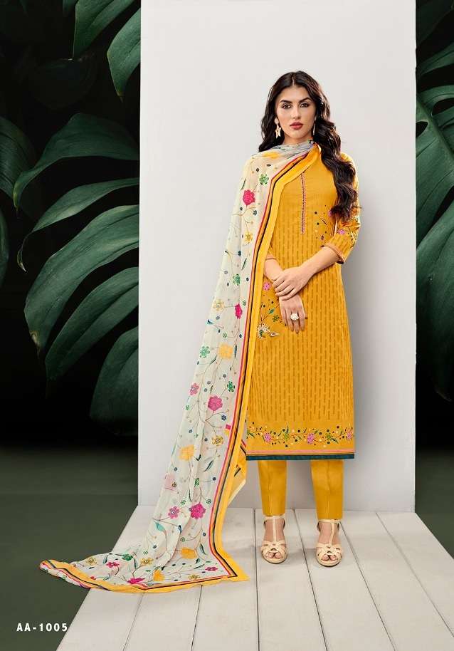 Kalki Fashion Kalki Vol 1 Pure Azza Lawn Cotton With Neck Work On Wholesale