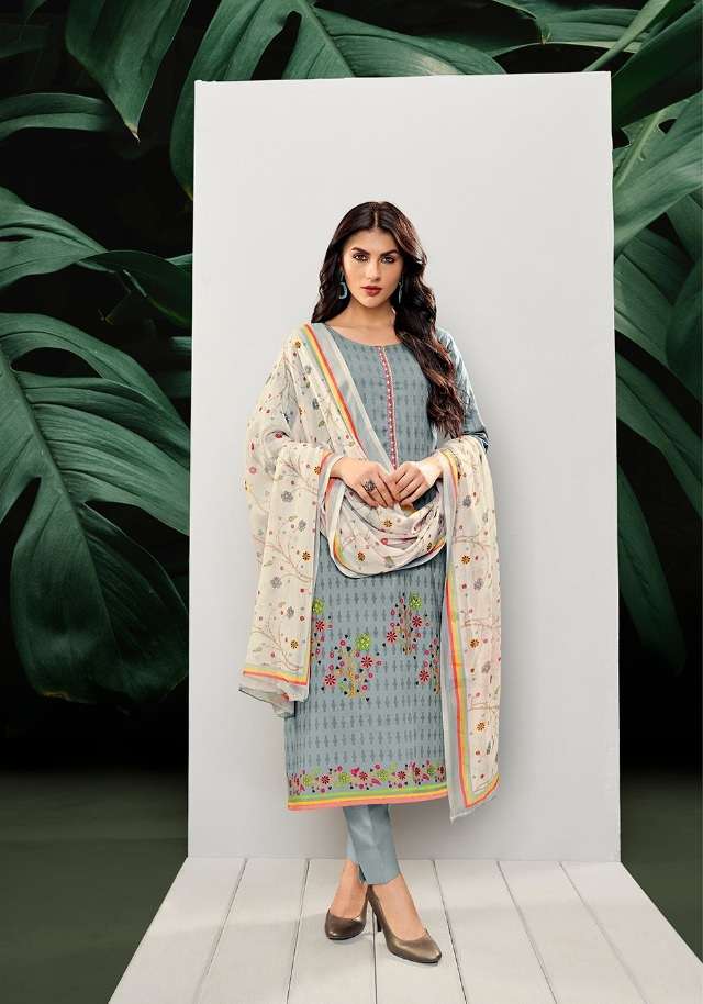 Kalki Fashion Kalki Vol 1 Pure Azza Lawn Cotton With Neck Work On Wholesale
