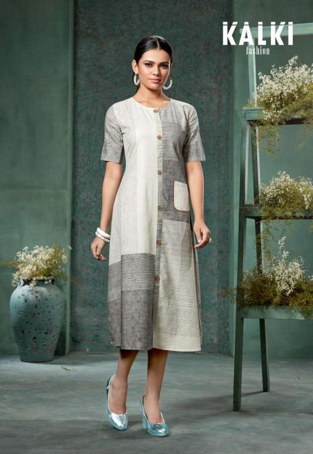 Kalki Fashion Marina Cotton Printed Kurti On Wholesale