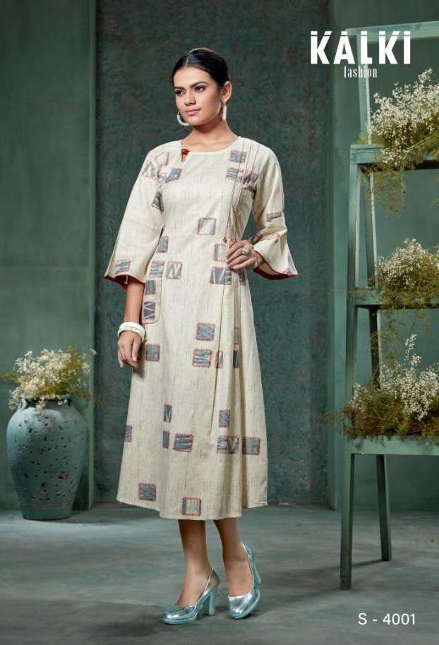 Kalki Fashion Marina Cotton Printed Kurti On Wholesale