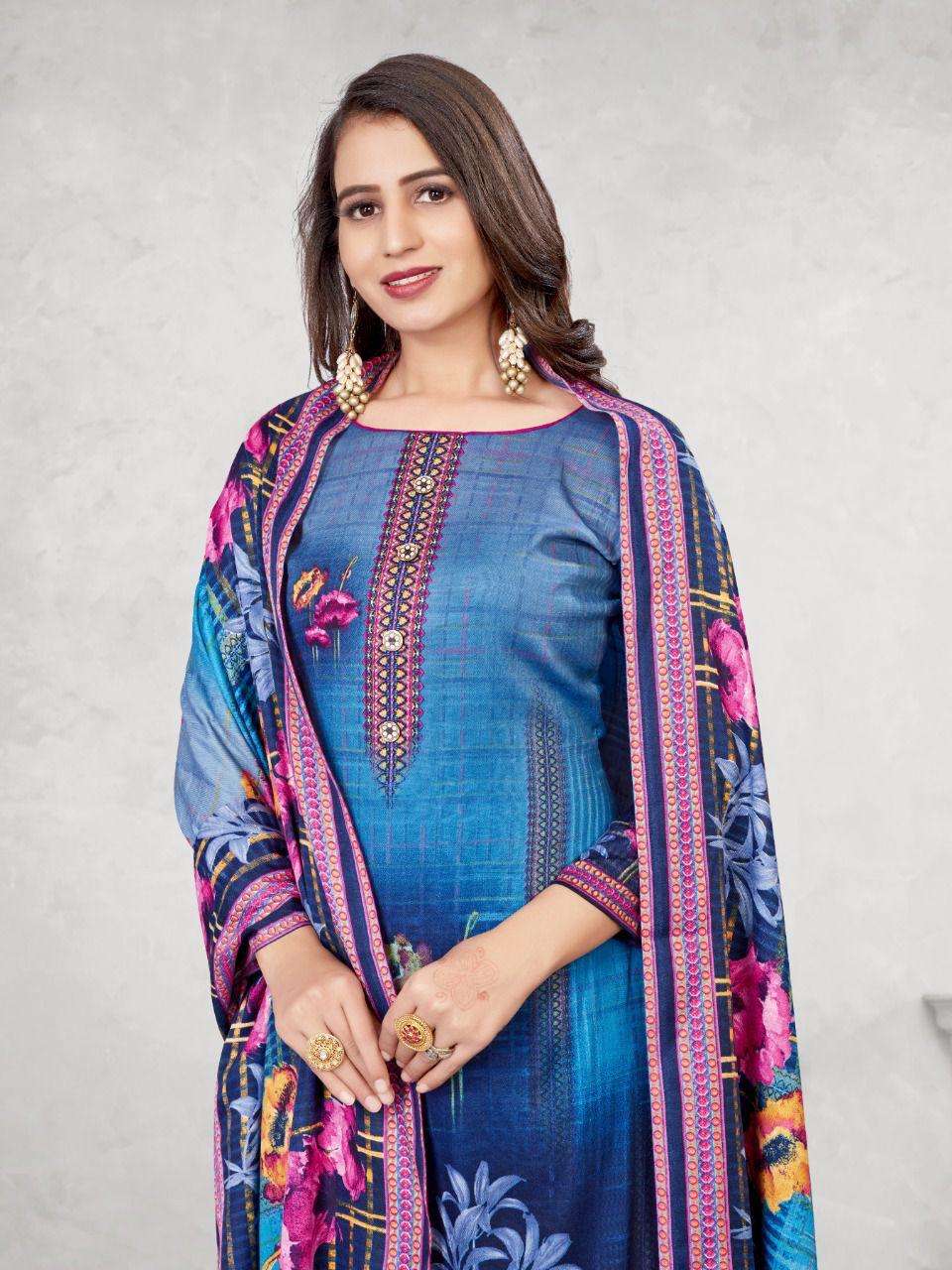 Kalki Fashion Roli Moli Pashmina Printed With Wodden Button On Wholesale