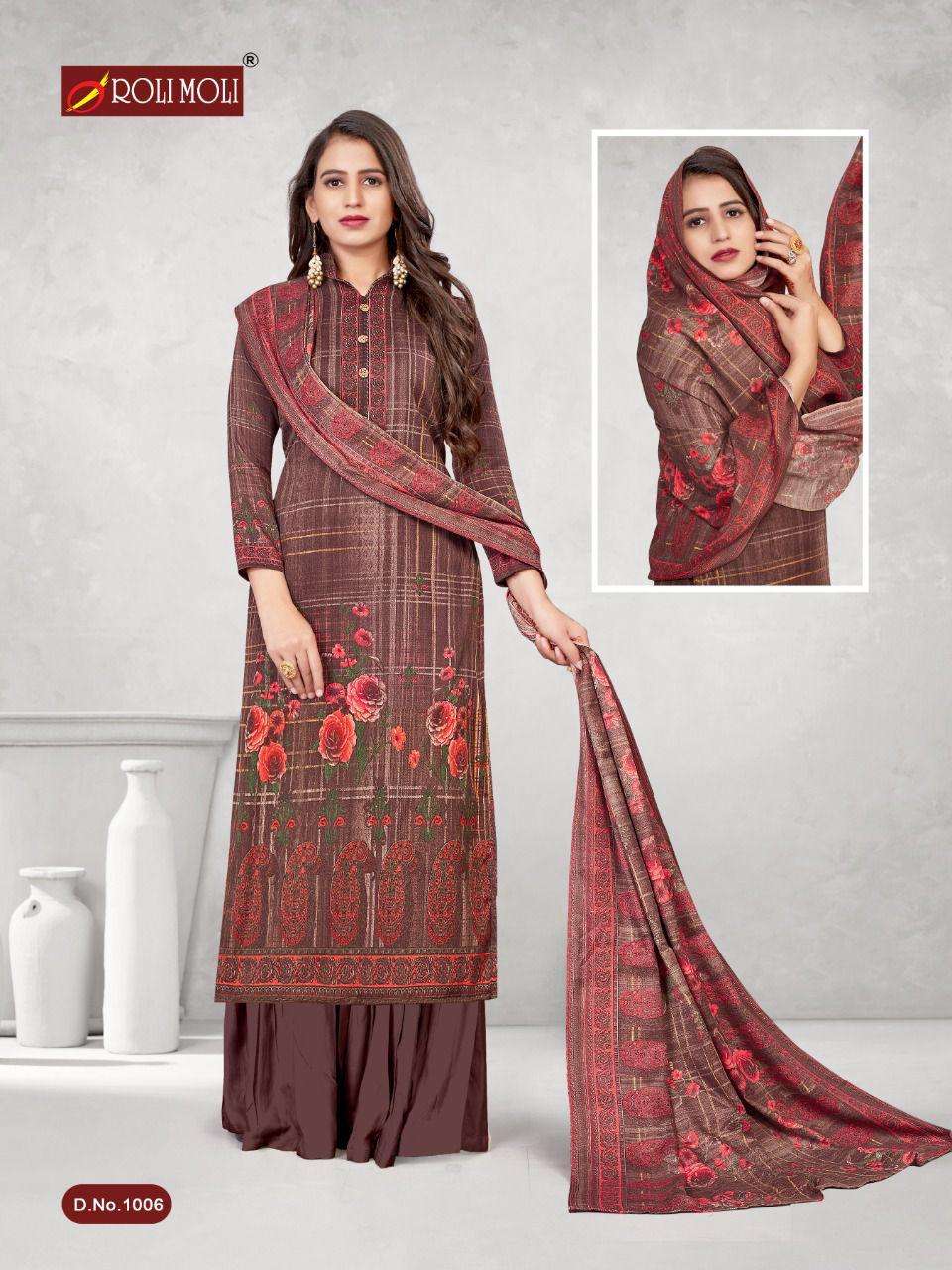Kalki Fashion Roli Moli Pashmina Printed With Wodden Button On Wholesale