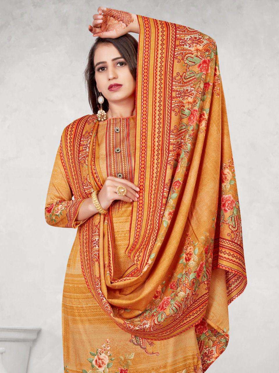 Kalki Fashion Roli Moli Pashmina Printed With Wodden Button On Wholesale