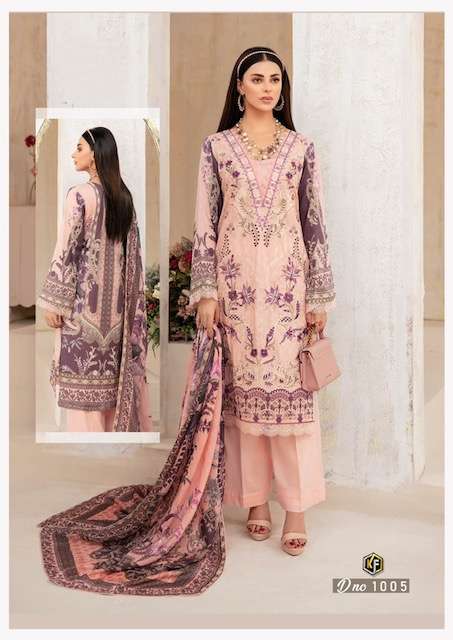 Keval Fab Qurbat Lawn Cotton Printed Top Bottom With Dupatta On Wholesale