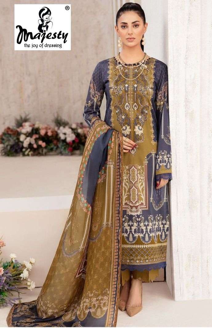 Majesty Cheveron Lawn Vol -4 Suit On wholesale