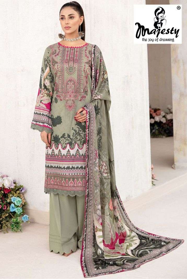 Majesty Cheveron Lawn Vol -4 Suit On wholesale