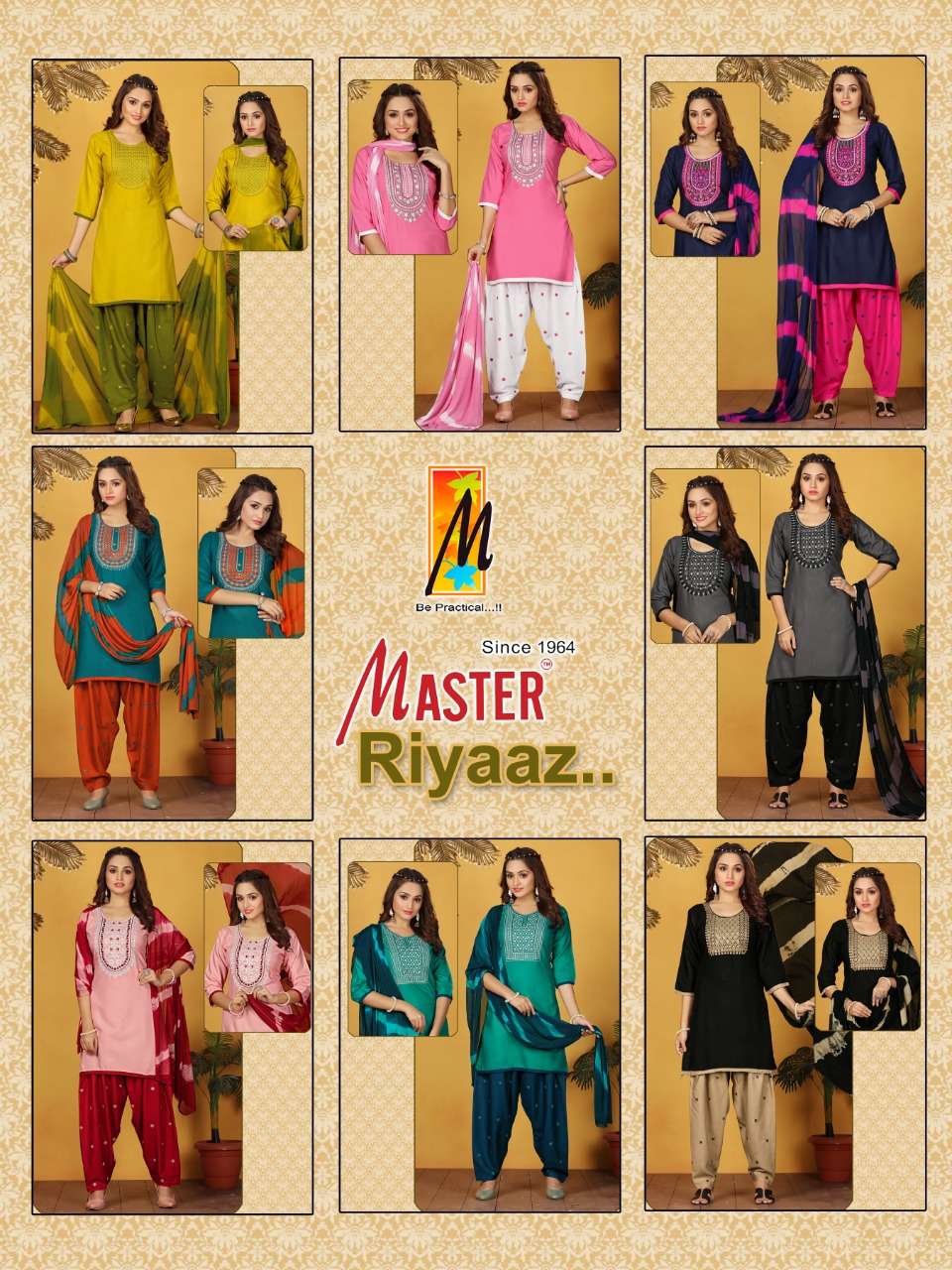 Master Riyaaz Rayon Kurti Patiala On Wholesale