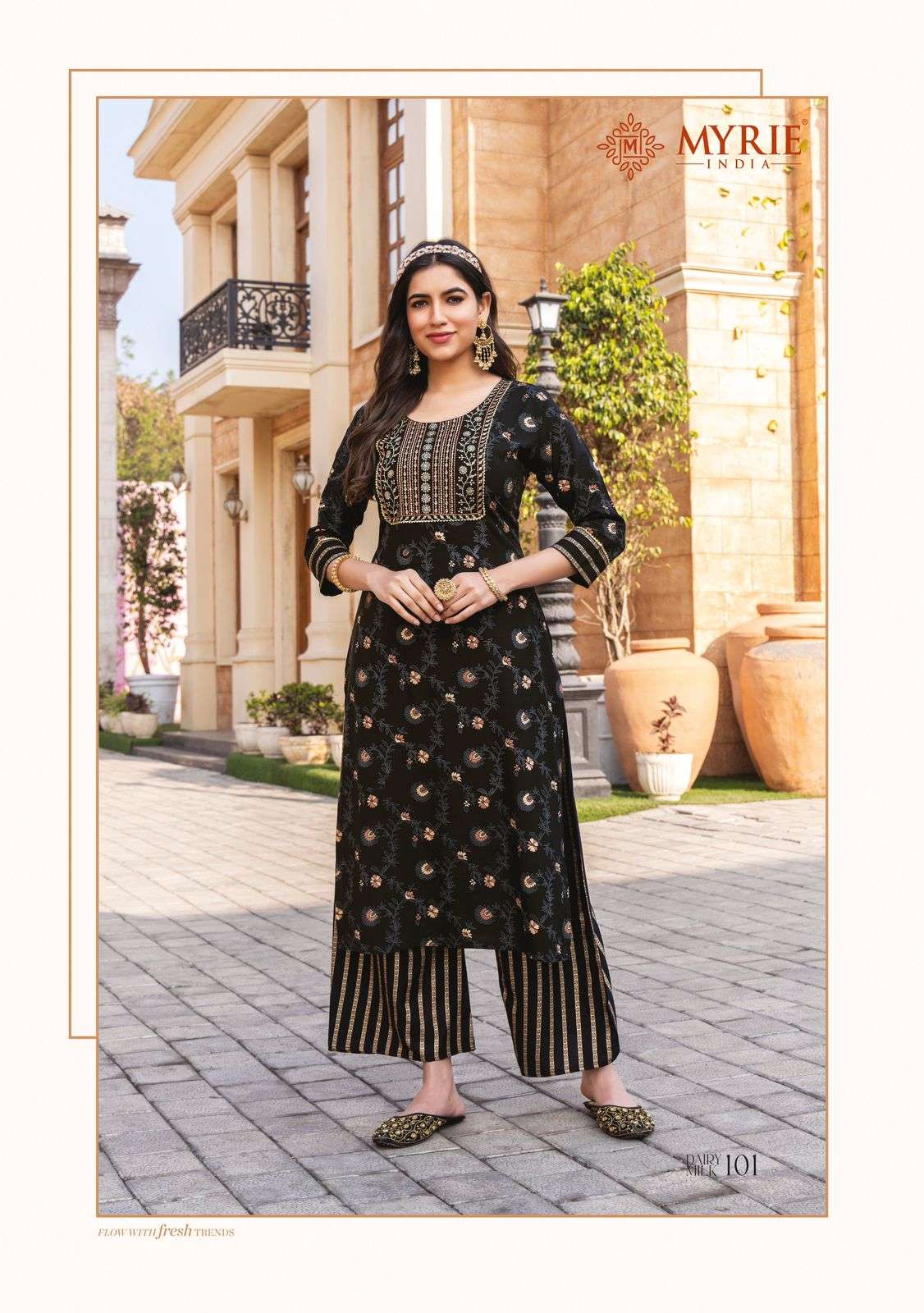 Mayrie India Dairy Milk Heavy Reyon Print And Embroidery Work On Wholesale