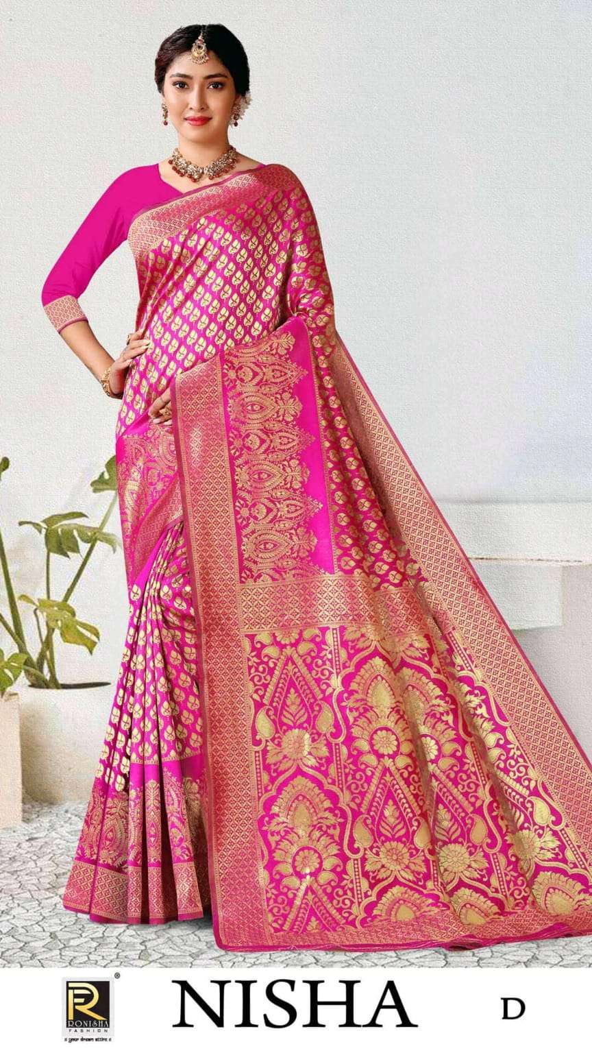 Nisha catalogue Ronisha sarees 6 piecs catalogue 