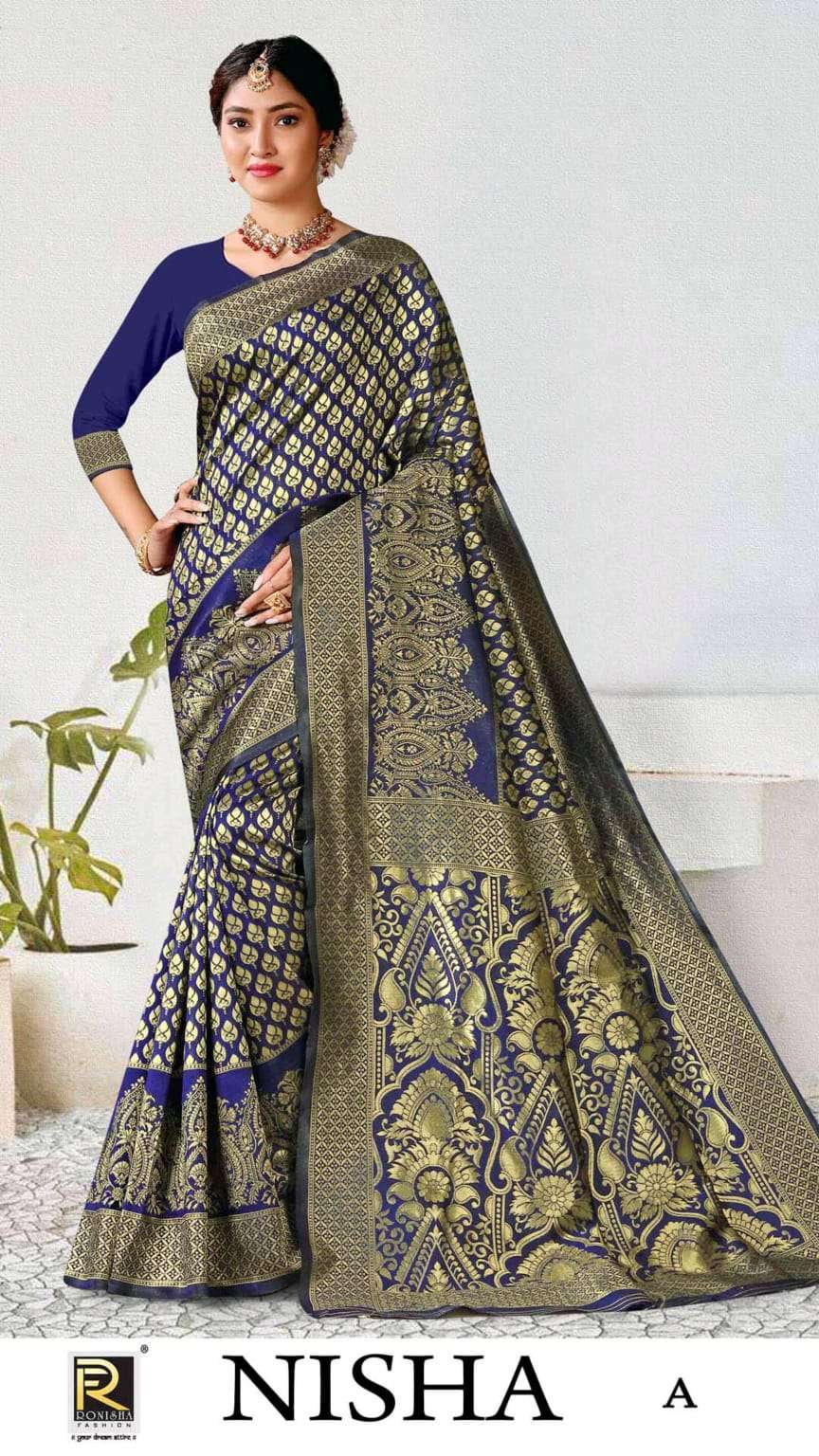 Nisha catalogue Ronisha sarees 6 piecs catalogue 
