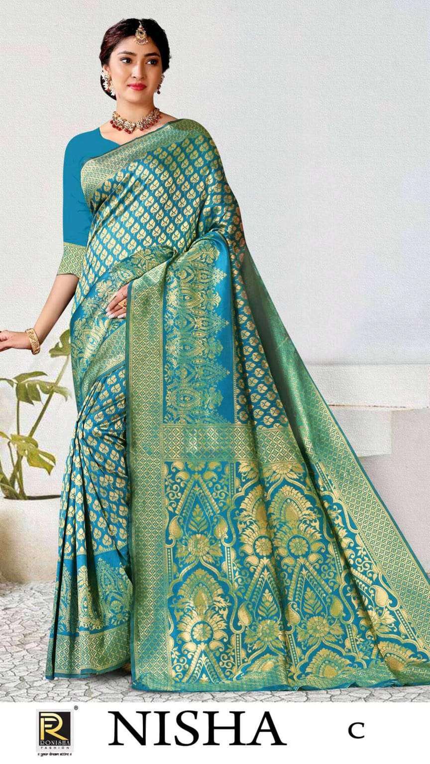 Nisha catalogue Ronisha sarees 6 piecs catalogue 