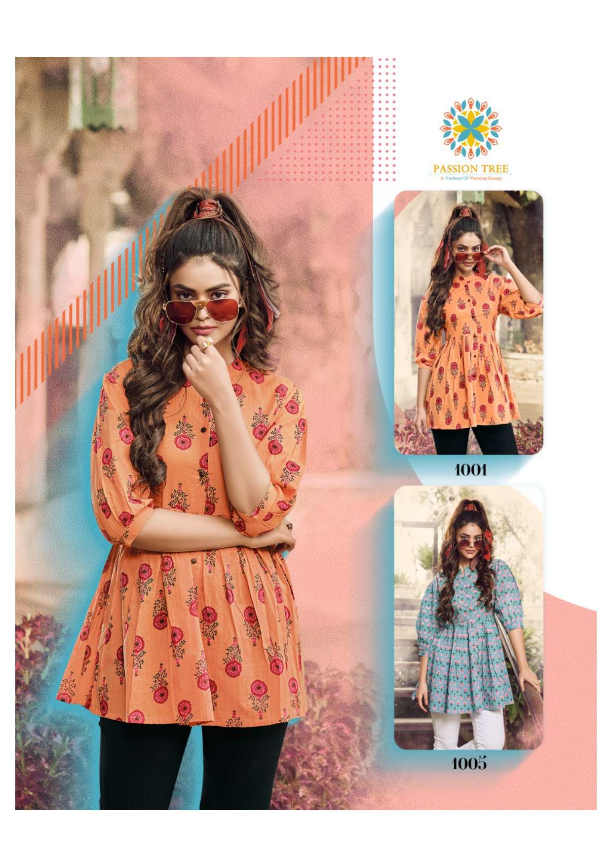 Passion Tree Flair Cotton Vol 1 Fancy Ladies Top On Wholesale
