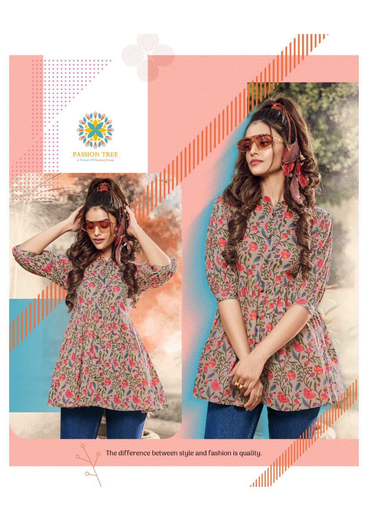 Passion Tree Flair Cotton Vol 1 Fancy Ladies Top On Wholesale