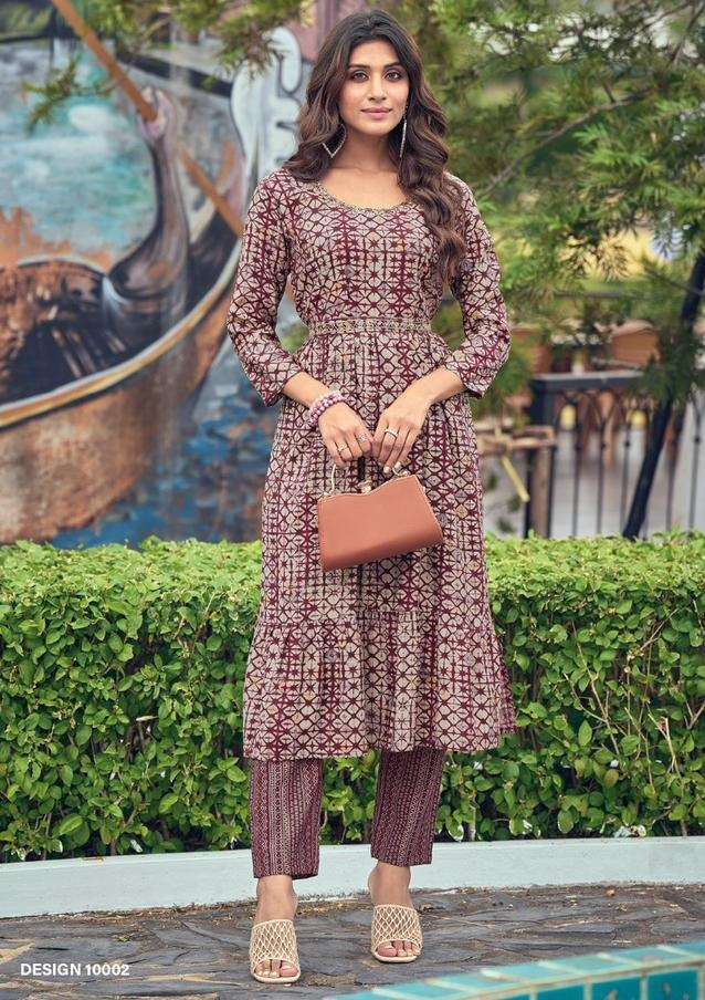 Poonam Designer Smit Creation Florida Pure Viscose Print With Choli Nackline Handwork With Belt On Wholesale