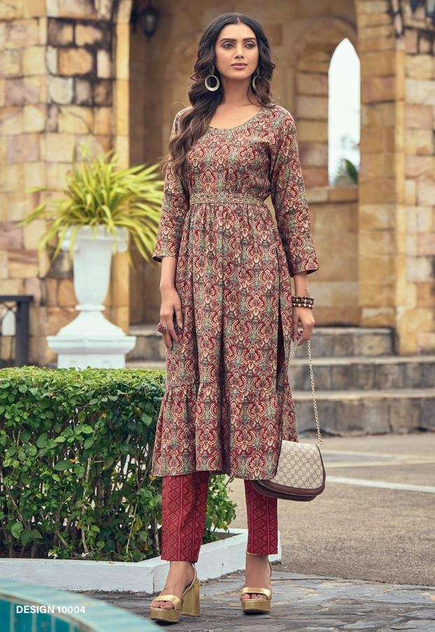 Poonam Designer Smit Creation Florida Pure Viscose Print With Choli Nackline Handwork With Belt On Wholesale