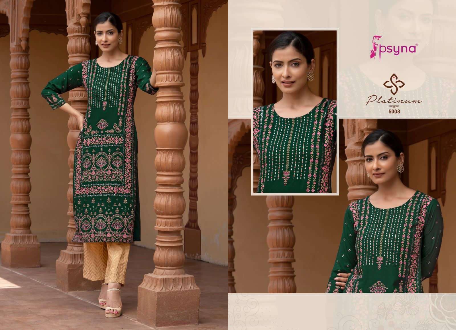 Psyna Platinum Vol 5 Fancy Designer Casual Kurti On Wholesale