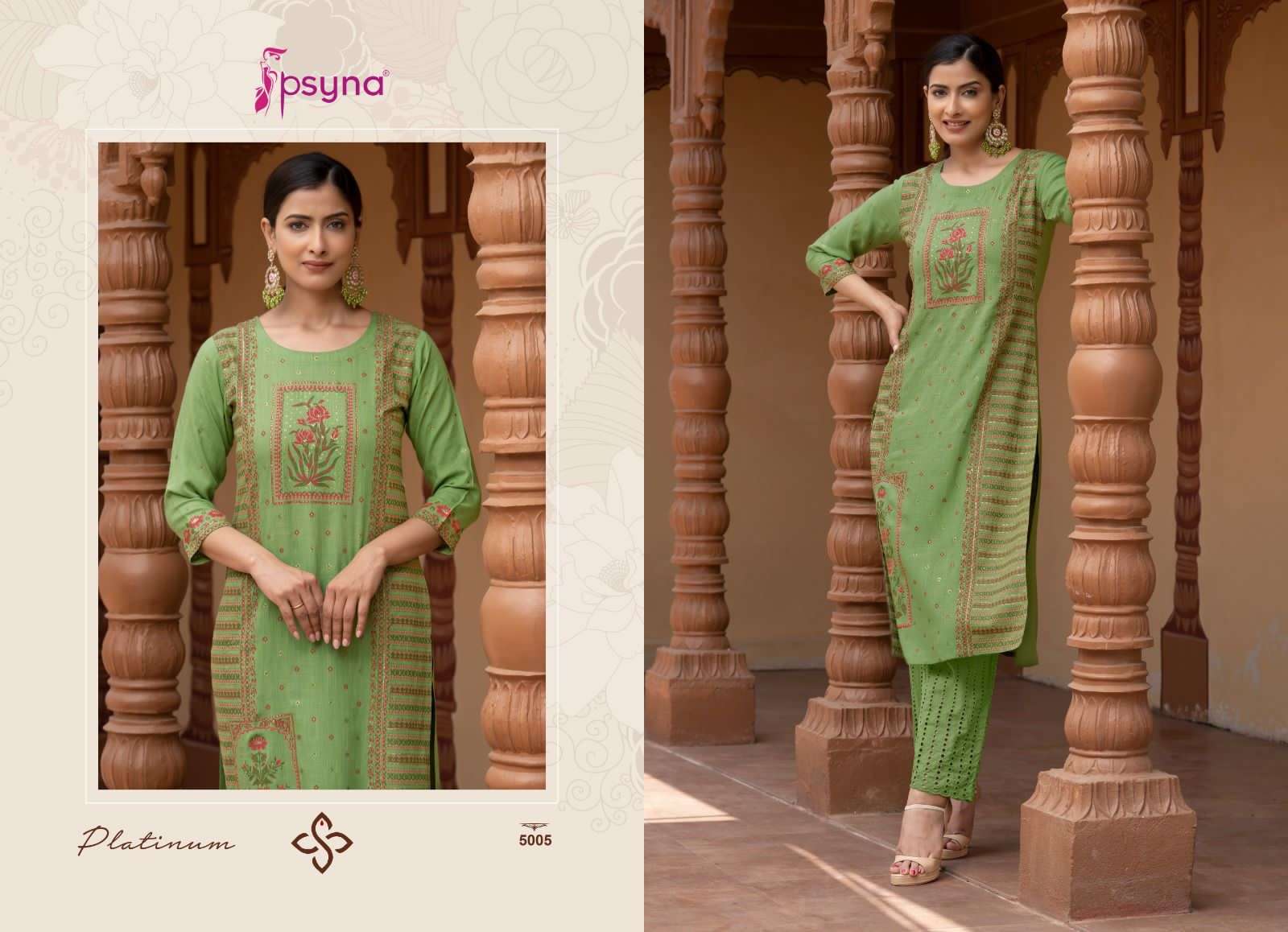 Psyna Platinum Vol 5 Fancy Designer Casual Kurti On Wholesale