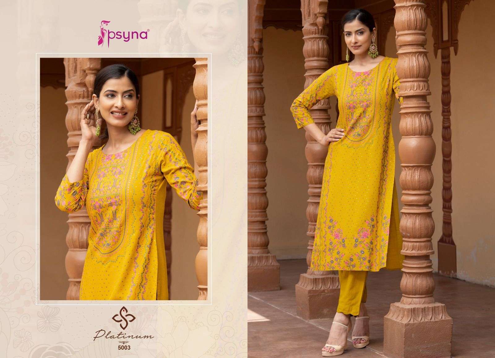 Psyna Platinum Vol 5 Fancy Designer Casual Kurti On Wholesale