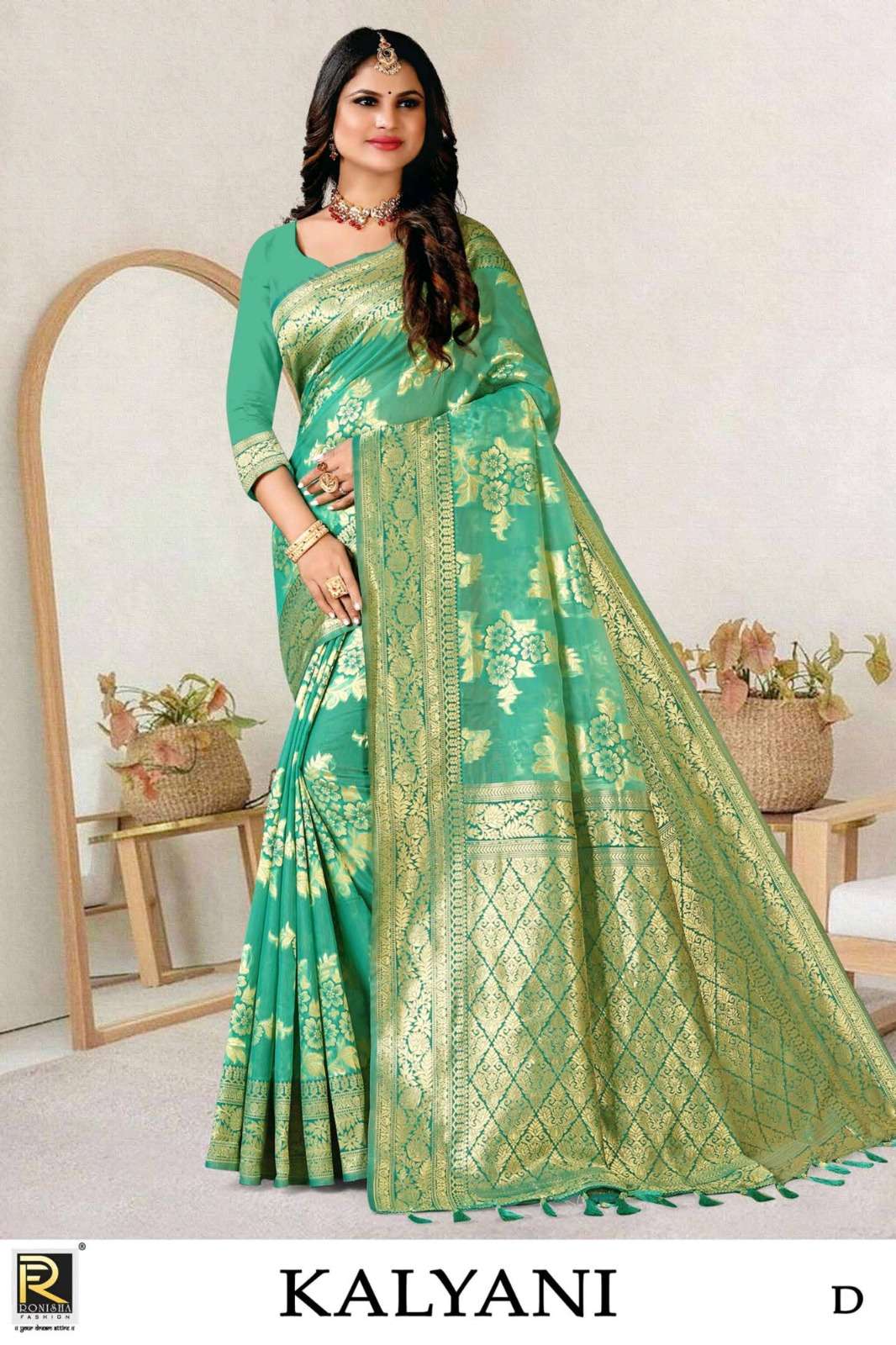 Ronisha Kalyani Banarasi Silk Designer Saree On Wholesale