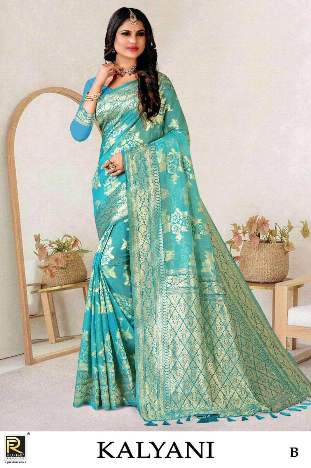 Ronisha Kalyani Banarasi Silk Designer Saree On Wholesale