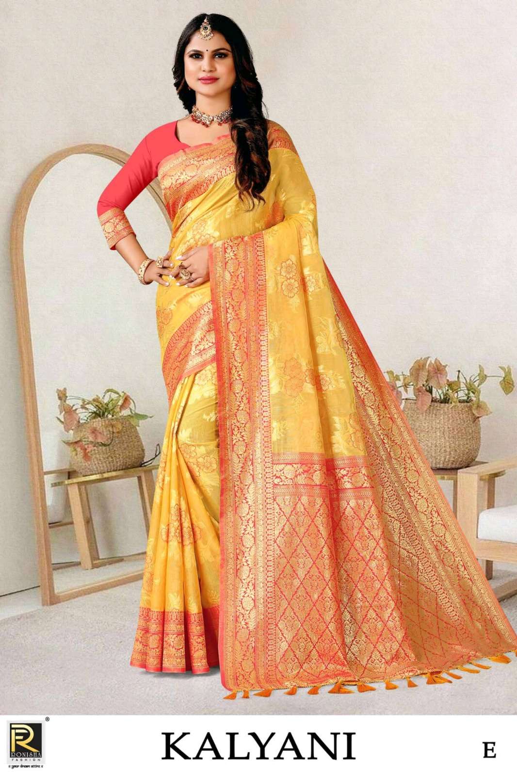 Ronisha Kalyani Banarasi Silk Designer Saree On Wholesale