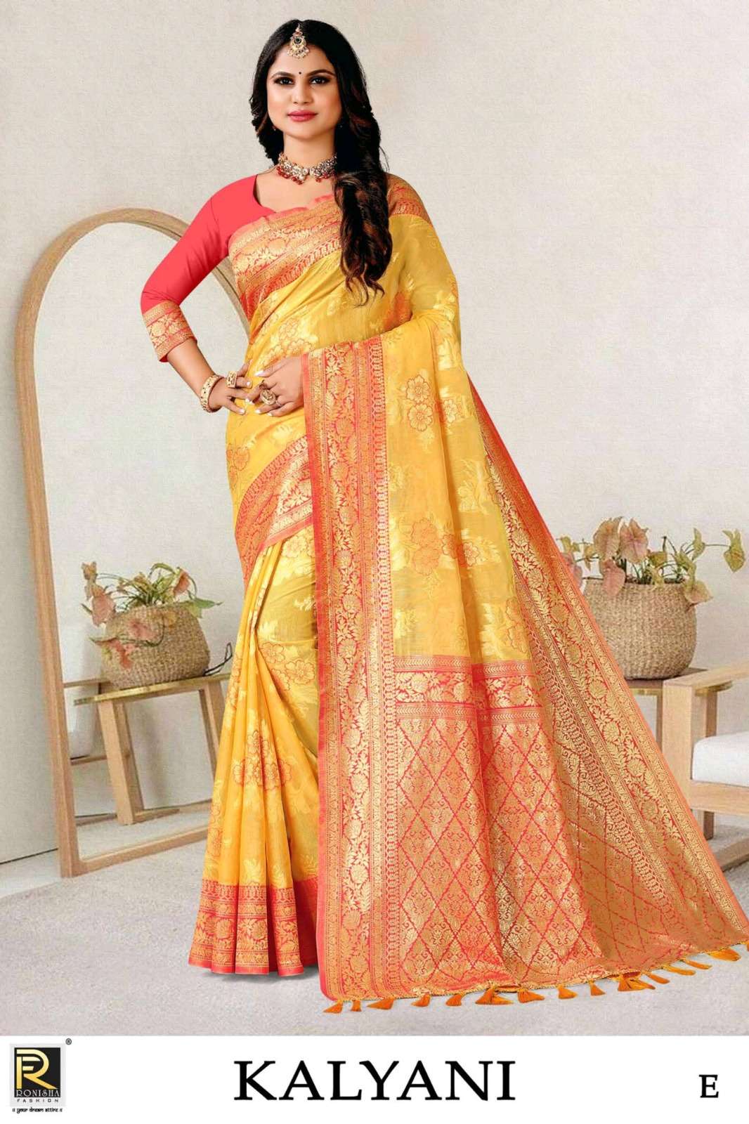 Ronisha Kalyani Banarasi Silk Designer Saree On Wholesale